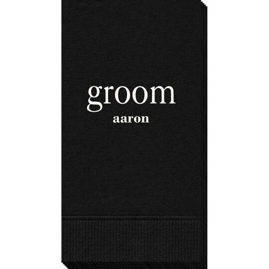 Big Word Groom Guest Towels